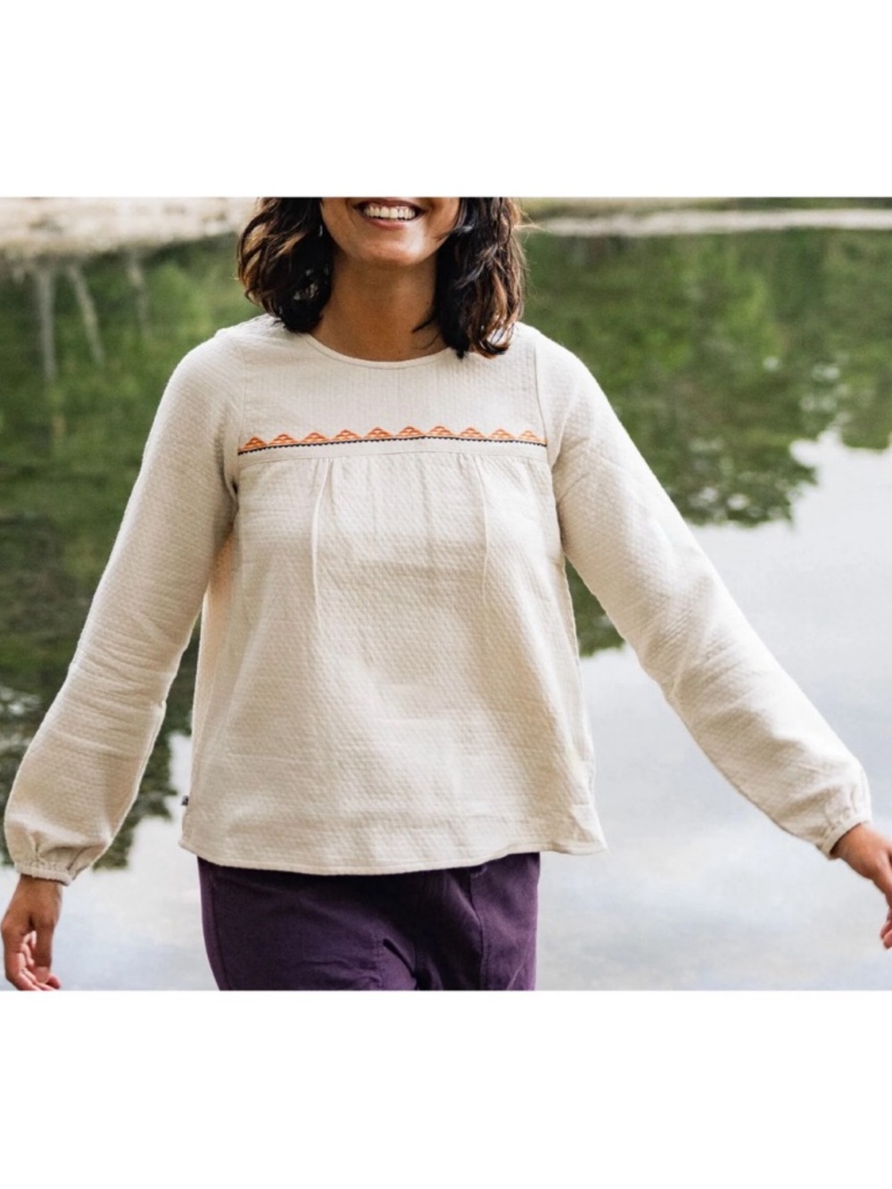 Passenger Women's Petal Organic Cotton LS Top, size Large